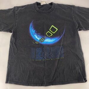 Vintage Lee Sport Millennium Y2K 01-01-00 Graphic T-Shirt Mens XL Black 90s
